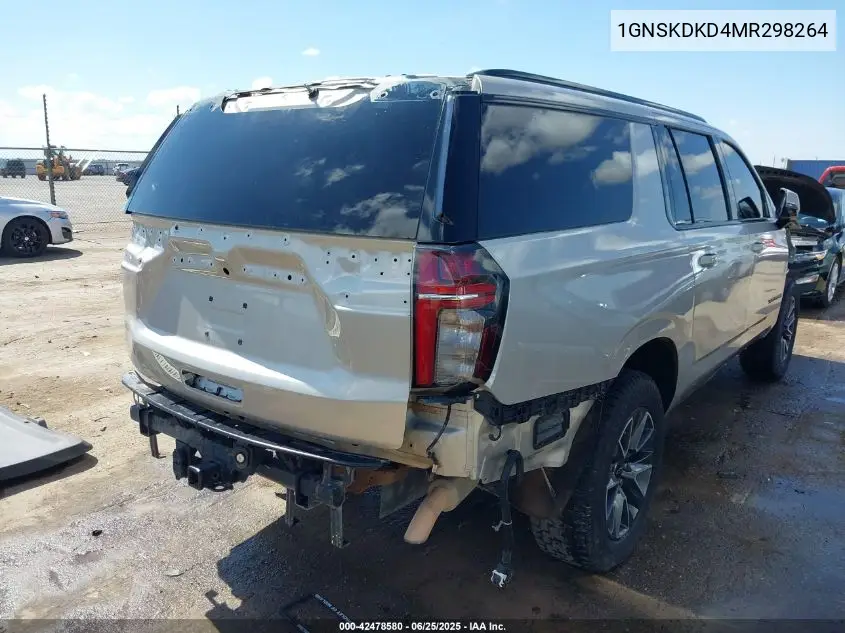 2021 Chevrolet Suburban 4Wd Z71 VIN: 1GNSKDKD4MR298264 Lot: 42478580