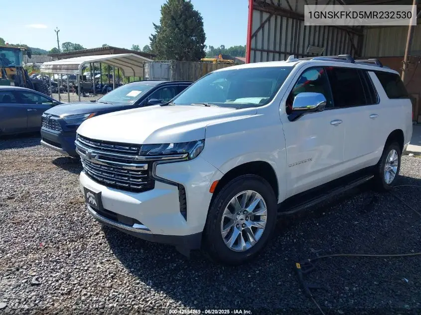 2021 Chevrolet Suburban 4Wd Premier VIN: 1GNSKFKD5MR232530 Lot: 42554269