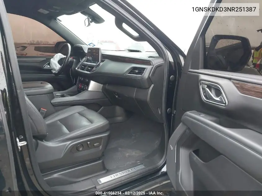 2022 Chevrolet Suburban 4Wd Z71 VIN: 1GNSKDKD3NR251387 Lot: 41566234