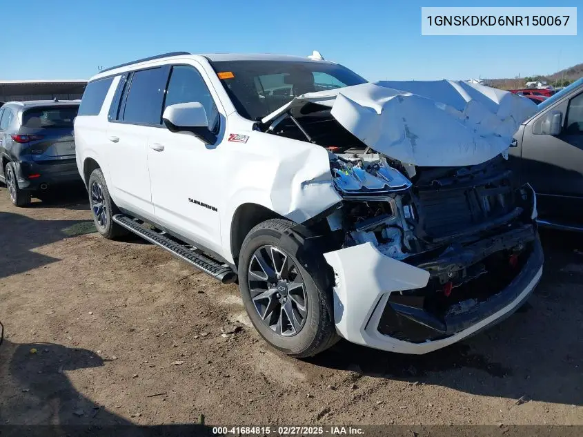 2022 Chevrolet Suburban 4Wd Z71 VIN: 1GNSKDKD6NR150067 Lot: 41684815