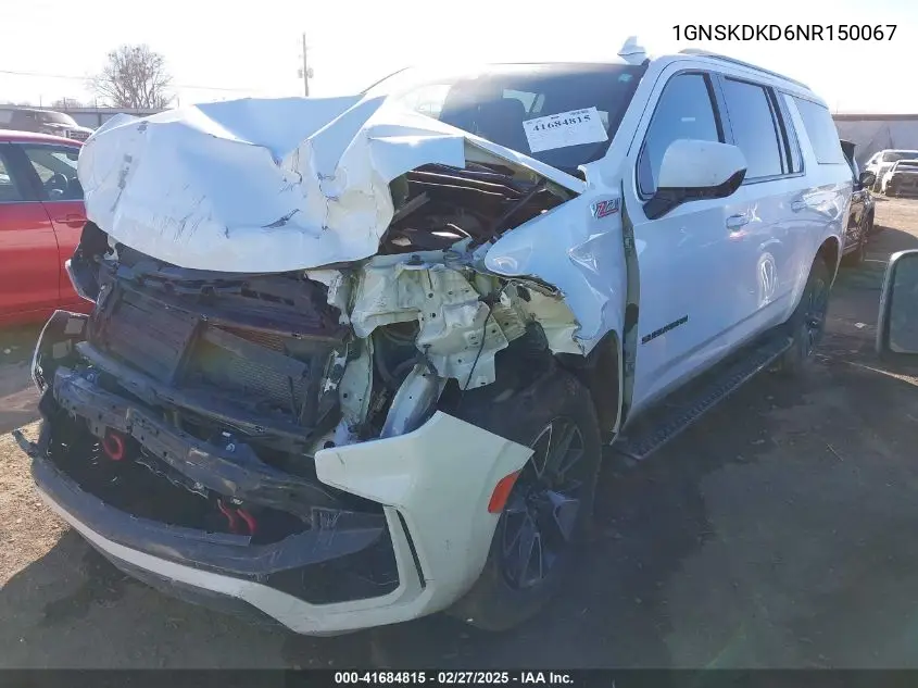 2022 Chevrolet Suburban 4Wd Z71 VIN: 1GNSKDKD6NR150067 Lot: 41684815