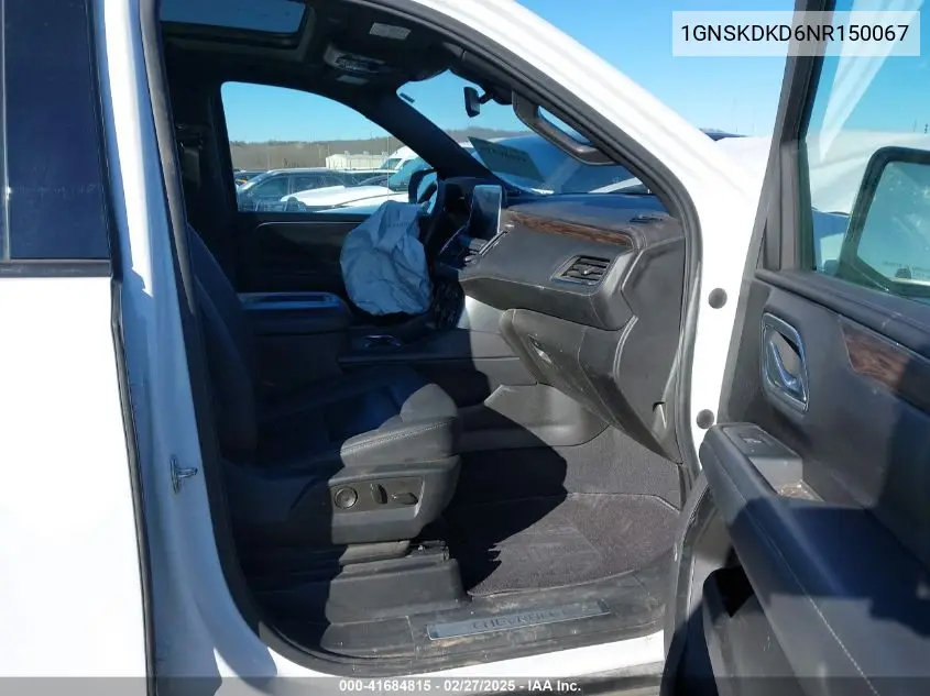 2022 Chevrolet Suburban 4Wd Z71 VIN: 1GNSKDKD6NR150067 Lot: 41684815