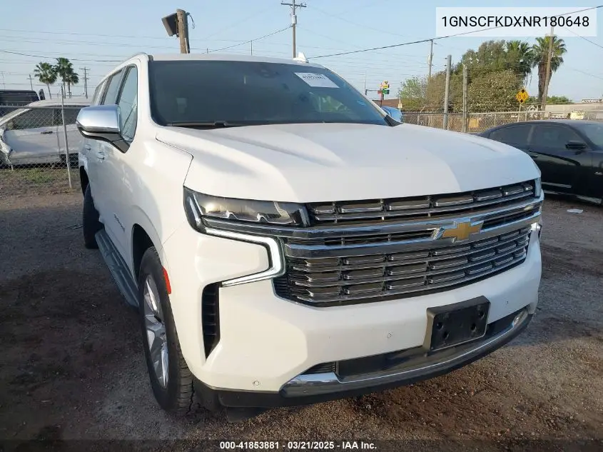 2022 Chevrolet Suburban 2Wd Premier VIN: 1GNSCFKDXNR180648 Lot: 41853881