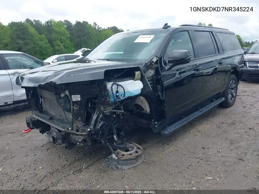 2022 Chevrolet Suburban 4Wd Z71 VIN: 1GNSKDKD7NR345224 Lot: 42007246