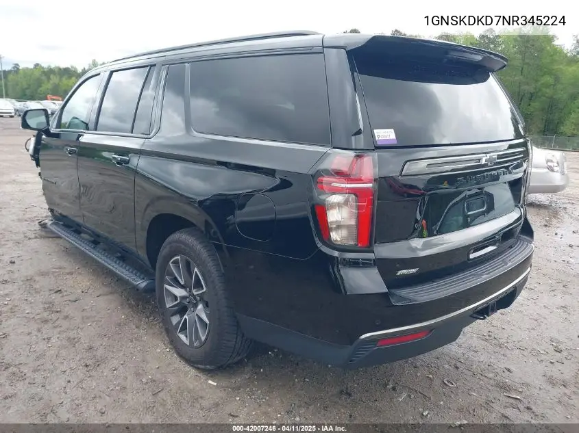 2022 Chevrolet Suburban 4Wd Z71 VIN: 1GNSKDKD7NR345224 Lot: 42007246