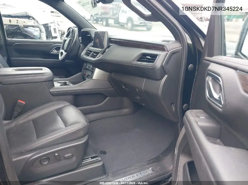 2022 Chevrolet Suburban 4Wd Z71 VIN: 1GNSKDKD7NR345224 Lot: 42007246