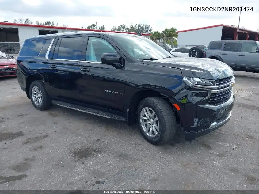 2022 Chevrolet Suburban 2Wd Lt VIN: 1GNSCCKD2NR201474 Lot: 42150033