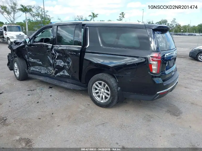 2022 Chevrolet Suburban 2Wd Lt VIN: 1GNSCCKD2NR201474 Lot: 42150033