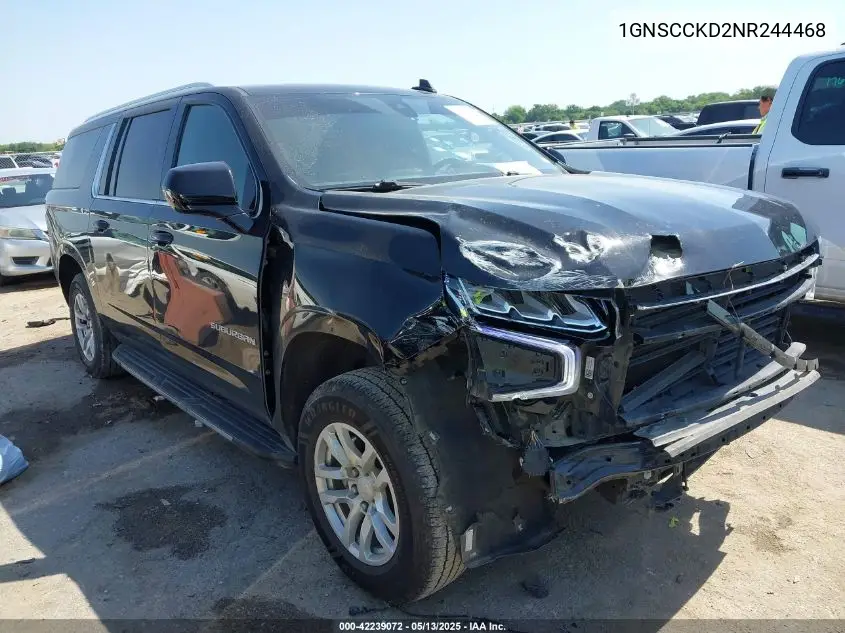 2022 Chevrolet Suburban 2Wd Lt VIN: 1GNSCCKD2NR244468 Lot: 42239072