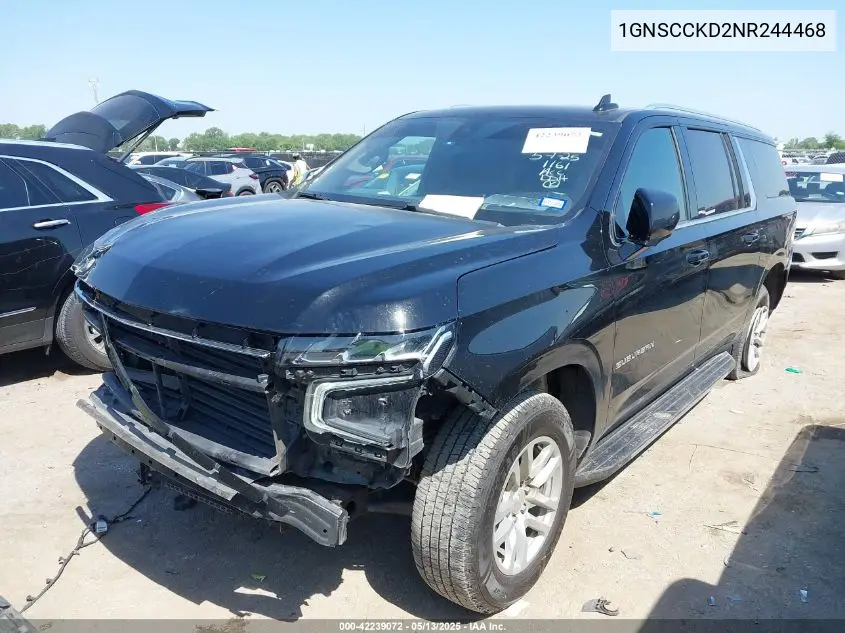 2022 Chevrolet Suburban 2Wd Lt VIN: 1GNSCCKD2NR244468 Lot: 42239072