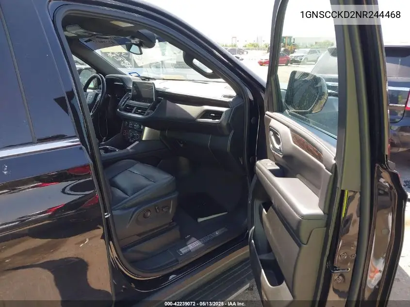 2022 Chevrolet Suburban 2Wd Lt VIN: 1GNSCCKD2NR244468 Lot: 42239072