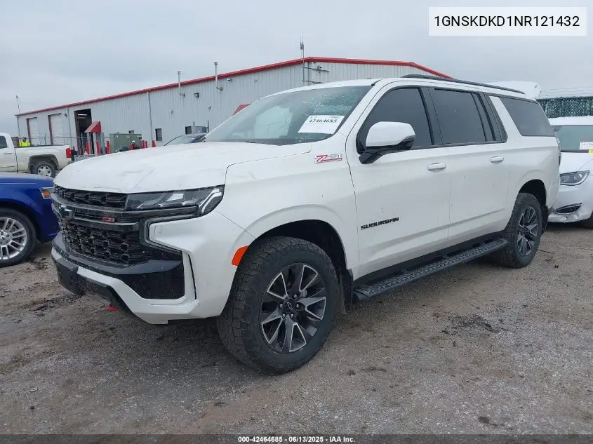 2022 Chevrolet Suburban 4Wd Z71 VIN: 1GNSKDKD1NR121432 Lot: 42464685