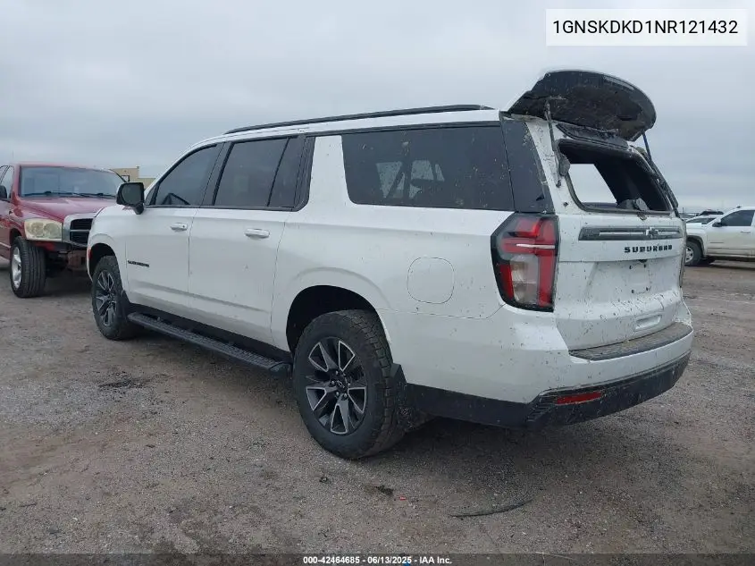 2022 Chevrolet Suburban 4Wd Z71 VIN: 1GNSKDKD1NR121432 Lot: 42464685