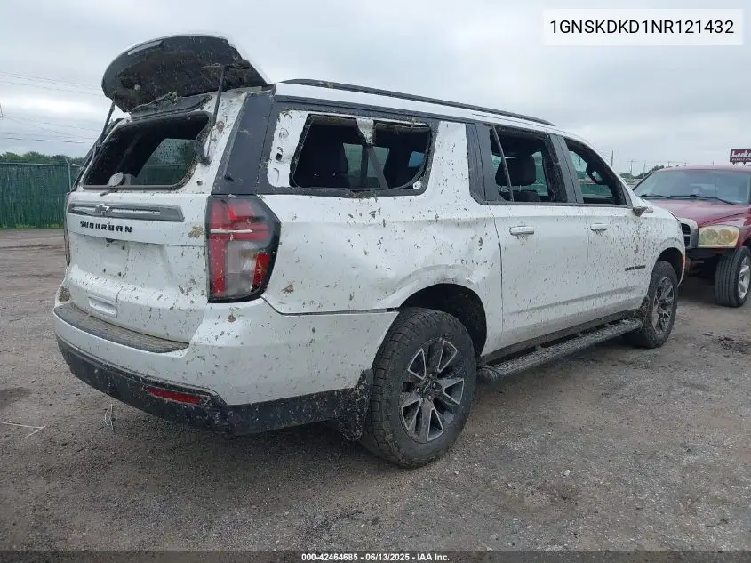 2022 Chevrolet Suburban 4Wd Z71 VIN: 1GNSKDKD1NR121432 Lot: 42464685