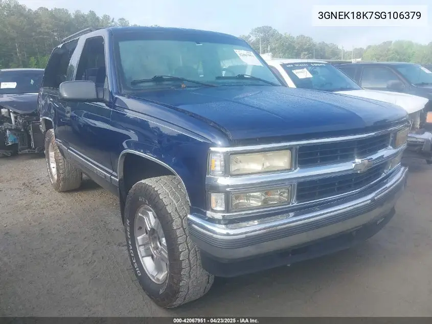 1995 Chevrolet Tahoe K1500 VIN: 3GNEK18K7SG106379 Lot: 42067951