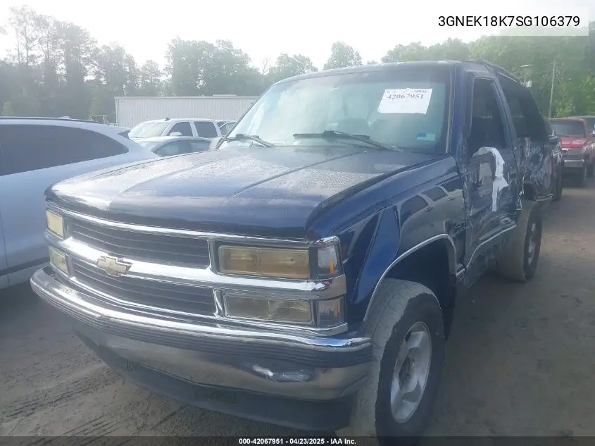 1995 Chevrolet Tahoe K1500 VIN: 3GNEK18K7SG106379 Lot: 42067951