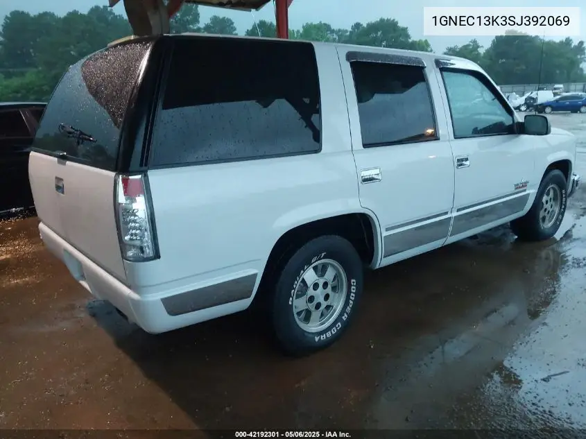 1995 Chevrolet Tahoe C1500 VIN: 1GNEC13K3SJ392069 Lot: 42192301