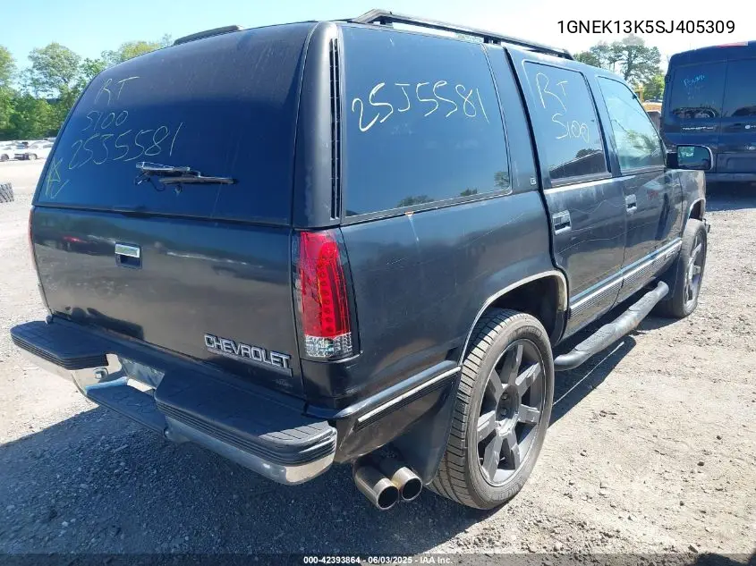 1995 Chevrolet Tahoe K1500 VIN: 1GNEK13K5SJ405309 Lot: 42393864