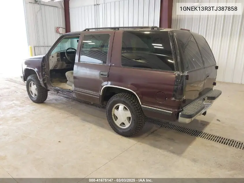 1996 Chevrolet Tahoe K1500 VIN: 1GNEK13R3TJ387858 Lot: 41675147