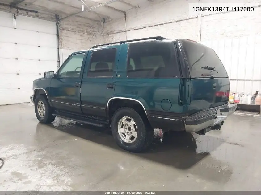 1996 Chevrolet Tahoe K1500 VIN: 1GNEK13R4TJ417000 Lot: 41992121