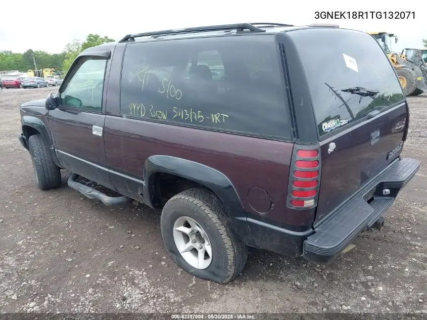 1996 Chevrolet Tahoe K1500 VIN: 3GNEK18R1TG132071 Lot: 42397004