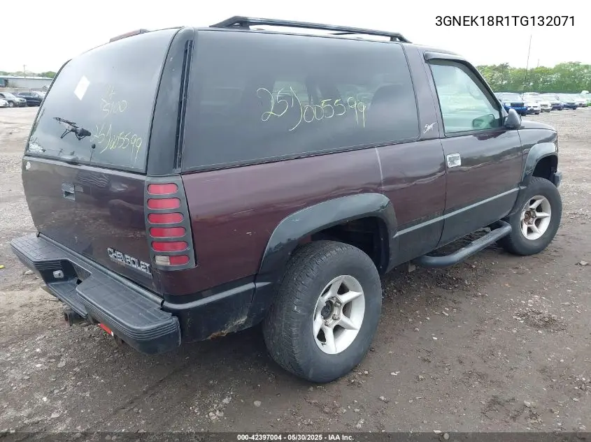 1996 Chevrolet Tahoe K1500 VIN: 3GNEK18R1TG132071 Lot: 42397004