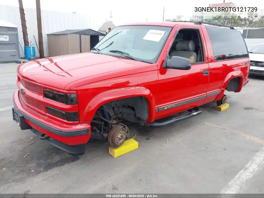 1996 Chevrolet Tahoe K1500 VIN: 3GNEK18R0TG121739 Lot: 42421458