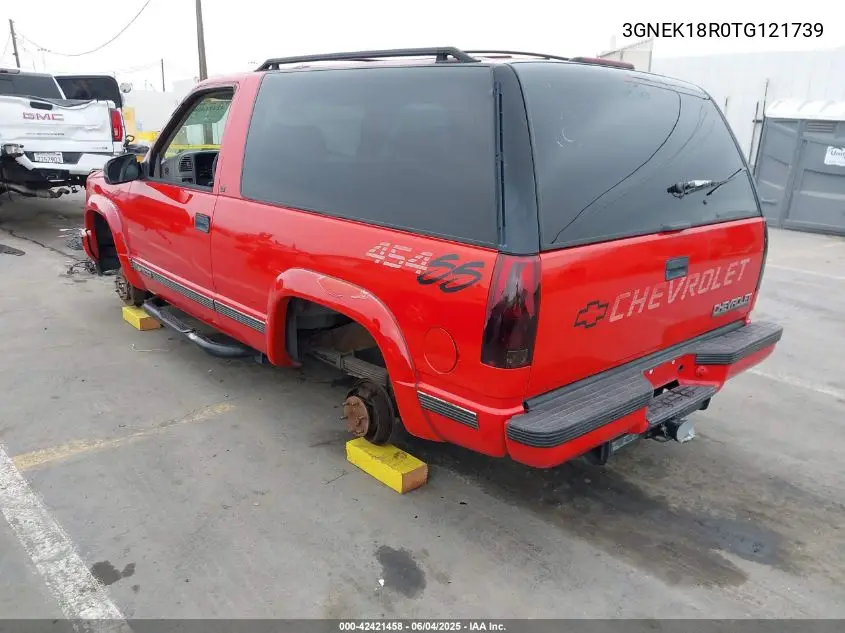 1996 Chevrolet Tahoe K1500 VIN: 3GNEK18R0TG121739 Lot: 42421458