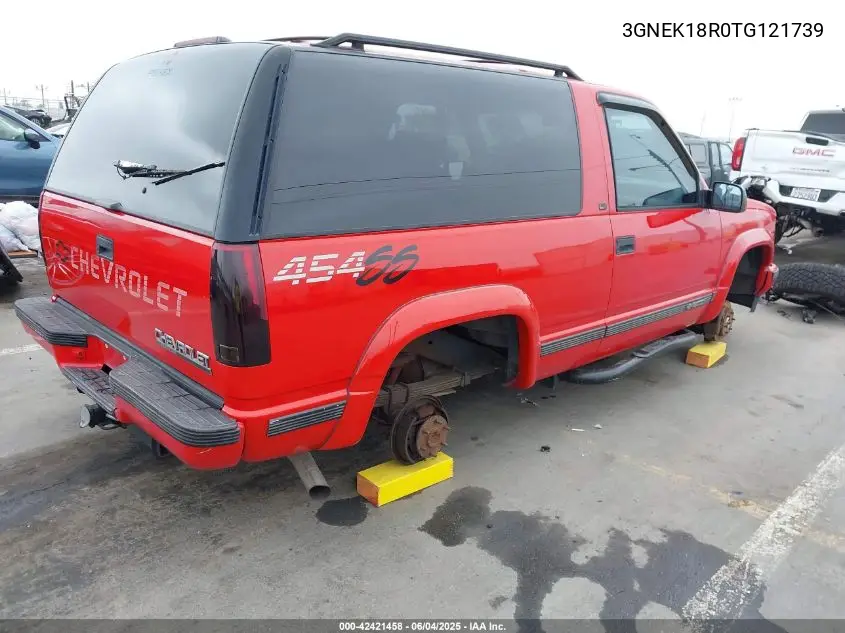 1996 Chevrolet Tahoe K1500 VIN: 3GNEK18R0TG121739 Lot: 42421458