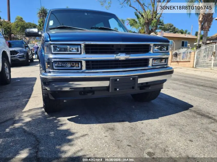 1996 Chevrolet Tahoe K1500 VIN: 3GNEK18R8TG106745 Lot: 42621018