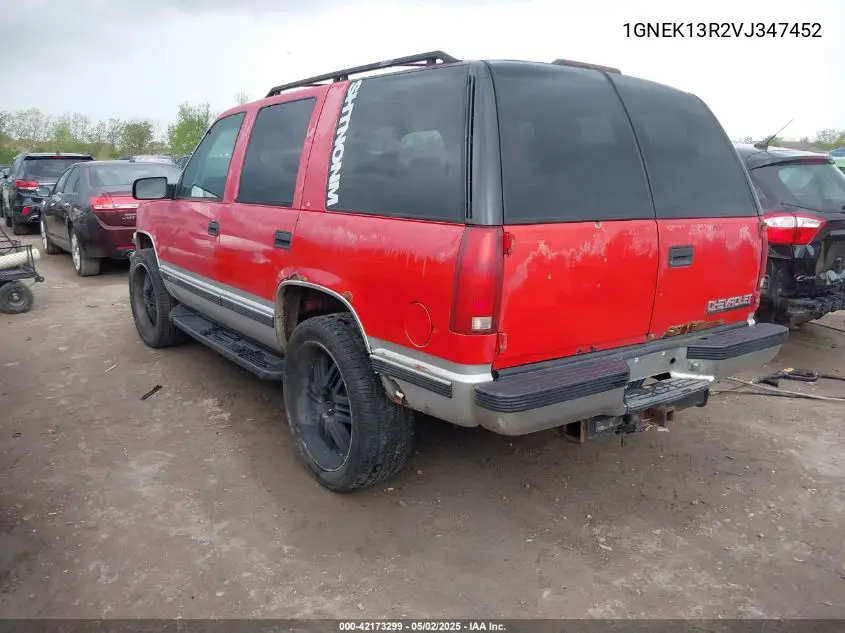 1997 Chevrolet Tahoe Ls VIN: 1GNEK13R2VJ347452 Lot: 42173299