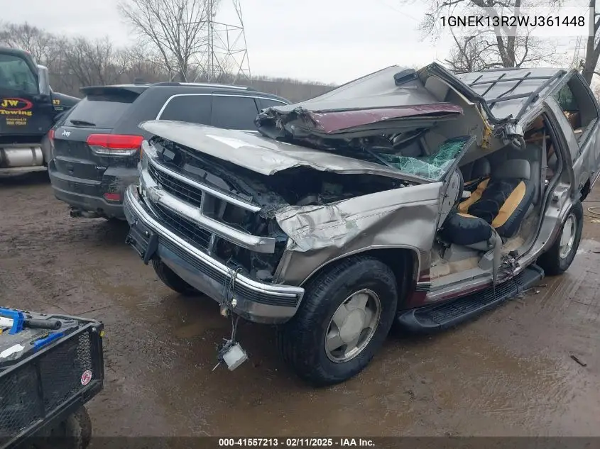 1998 Chevrolet Tahoe Ls VIN: 1GNEK13R2WJ361448 Lot: 41557213