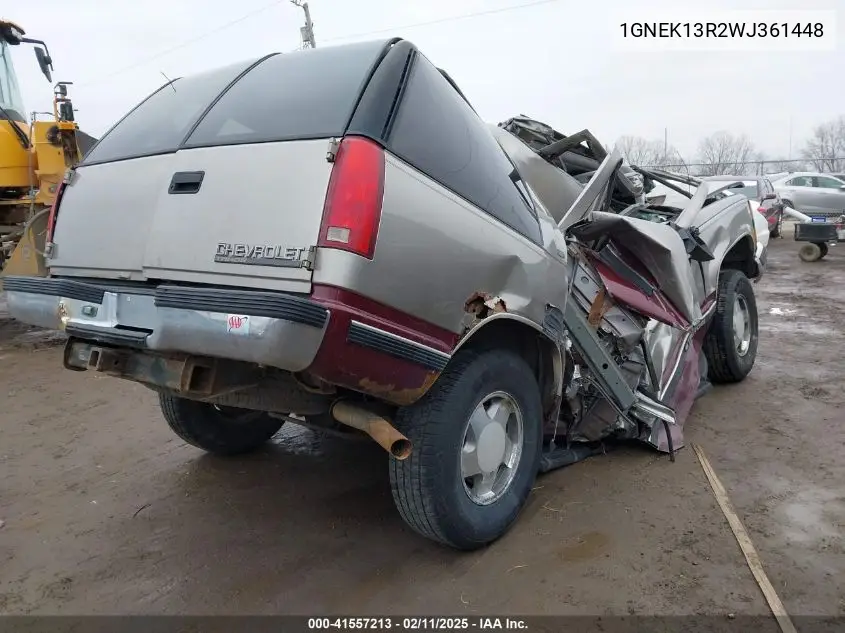 1998 Chevrolet Tahoe Ls VIN: 1GNEK13R2WJ361448 Lot: 41557213