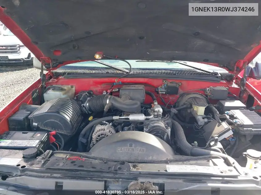 1998 Chevrolet Tahoe Ls VIN: 1GNEK13R0WJ374246 Lot: 41830795
