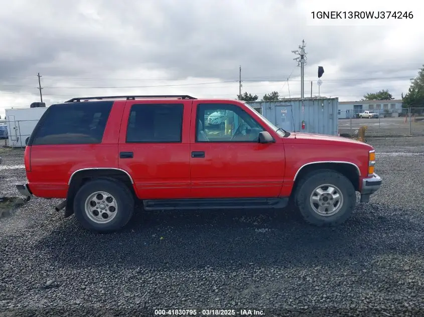 1998 Chevrolet Tahoe Ls VIN: 1GNEK13R0WJ374246 Lot: 41830795
