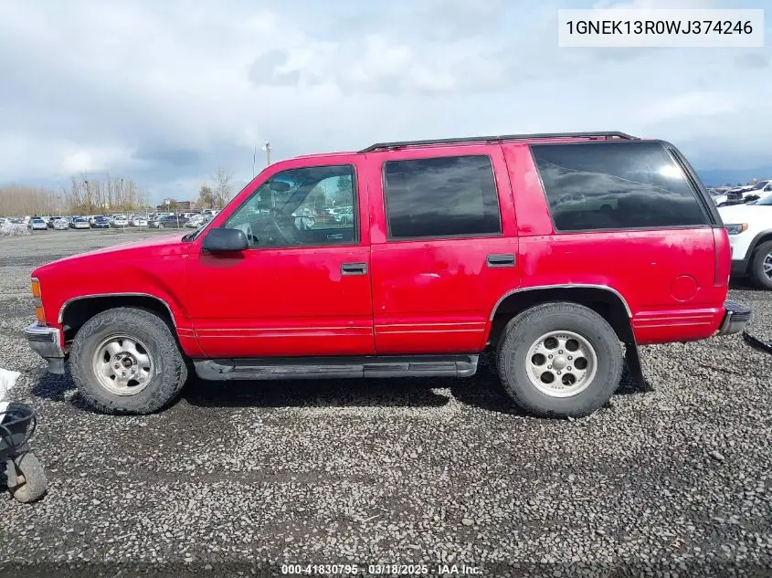 1998 Chevrolet Tahoe Ls VIN: 1GNEK13R0WJ374246 Lot: 41830795