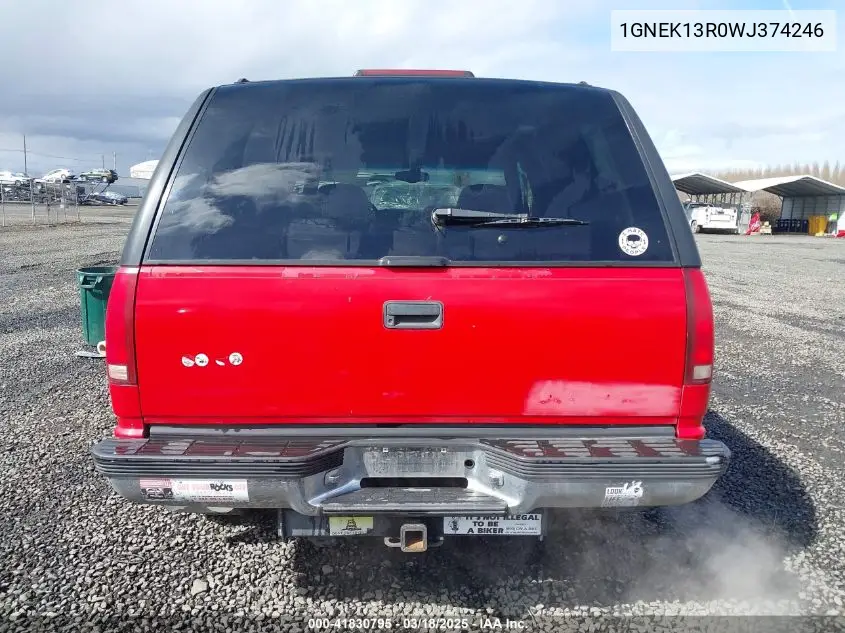 1998 Chevrolet Tahoe Ls VIN: 1GNEK13R0WJ374246 Lot: 41830795