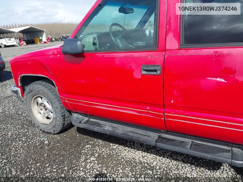 1998 Chevrolet Tahoe Ls VIN: 1GNEK13R0WJ374246 Lot: 41830795