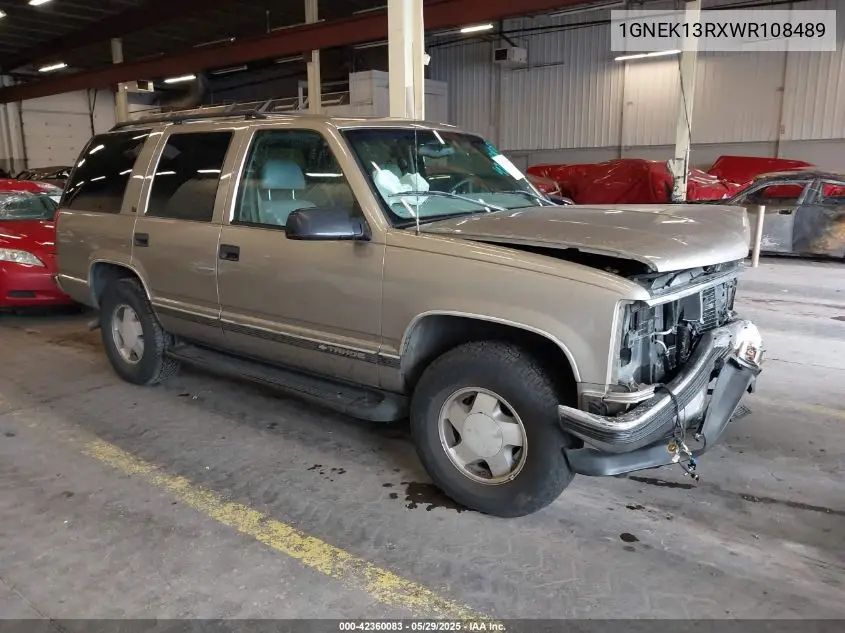 1998 Chevrolet Tahoe Lt Cmi VIN: 1GNEK13RXWR108489 Lot: 42360083