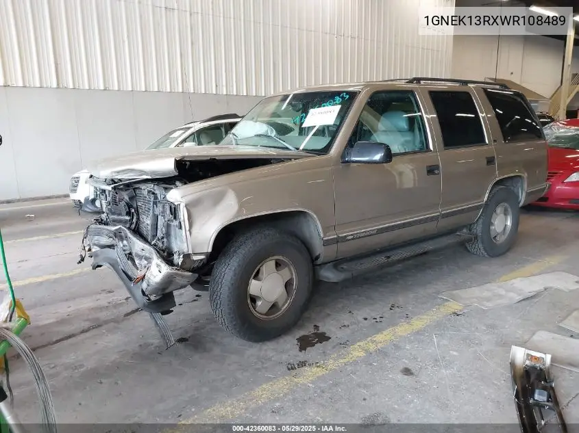 1998 Chevrolet Tahoe Lt Cmi VIN: 1GNEK13RXWR108489 Lot: 42360083