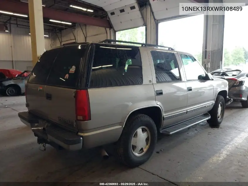 1998 Chevrolet Tahoe Lt Cmi VIN: 1GNEK13RXWR108489 Lot: 42360083