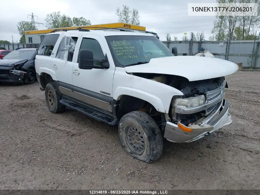2000 Chevrolet Tahoe Ls/Lt VIN: 1GNEK13T7YJ206201 Lot: 12314819