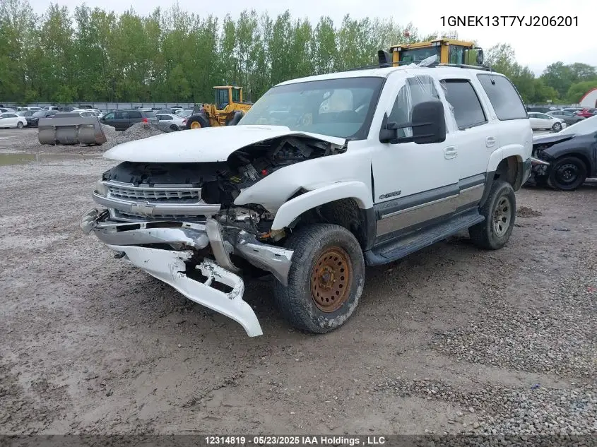 2000 Chevrolet Tahoe Ls/Lt VIN: 1GNEK13T7YJ206201 Lot: 12314819