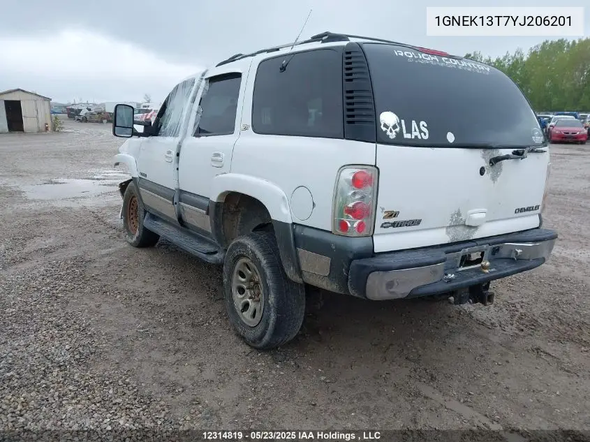 2000 Chevrolet Tahoe Ls/Lt VIN: 1GNEK13T7YJ206201 Lot: 12314819