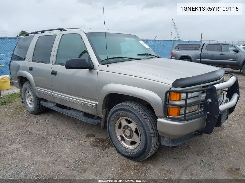 2000 Chevrolet Tahoe Z71 VIN: 1GNEK13R5YR109116 Lot: 42249303
