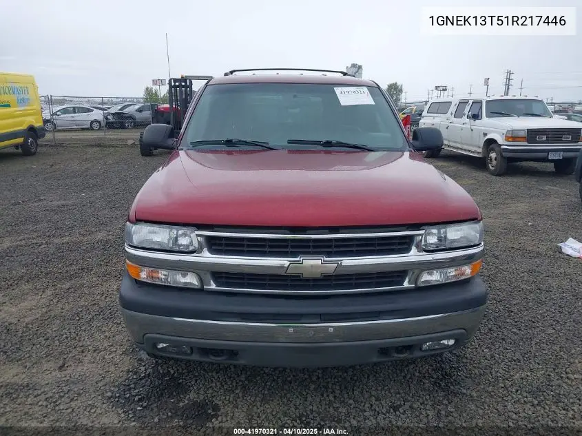 2001 Chevrolet Tahoe Ls VIN: 1GNEK13T51R217446 Lot: 41970321
