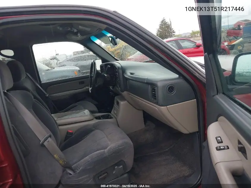 2001 Chevrolet Tahoe Ls VIN: 1GNEK13T51R217446 Lot: 41970321