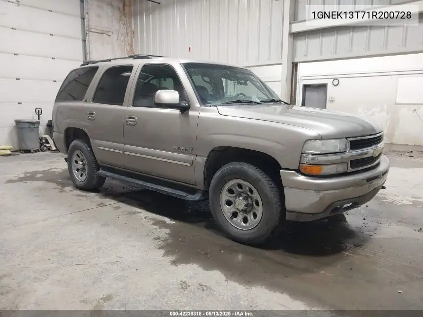 2001 Chevrolet Tahoe Lt VIN: 1GNEK13T71R200728 Lot: 42239318