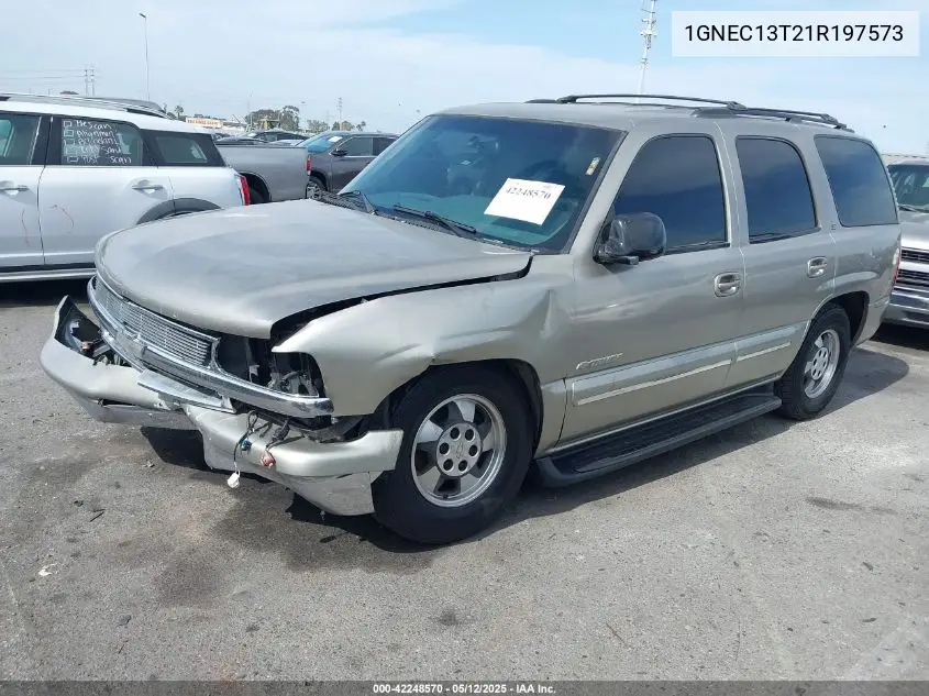 2001 Chevrolet Tahoe Ls VIN: 1GNEC13T21R197573 Lot: 42248570