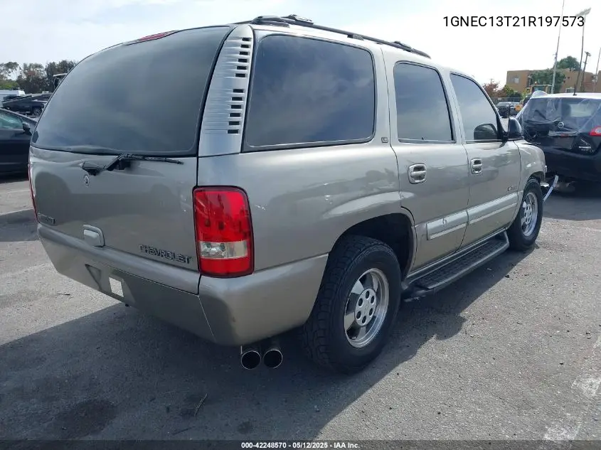 2001 Chevrolet Tahoe Ls VIN: 1GNEC13T21R197573 Lot: 42248570